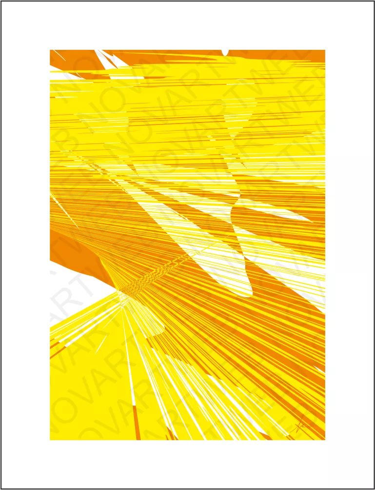 "IMPACTO LUMINOSO" es una celebración visual del color amarillo. La luz que irradia la obra llena el entorno de una claridad inspiradora, invitándonos a sumergirnos en un universo alegre donde la energía positiva inunda cada rincón.