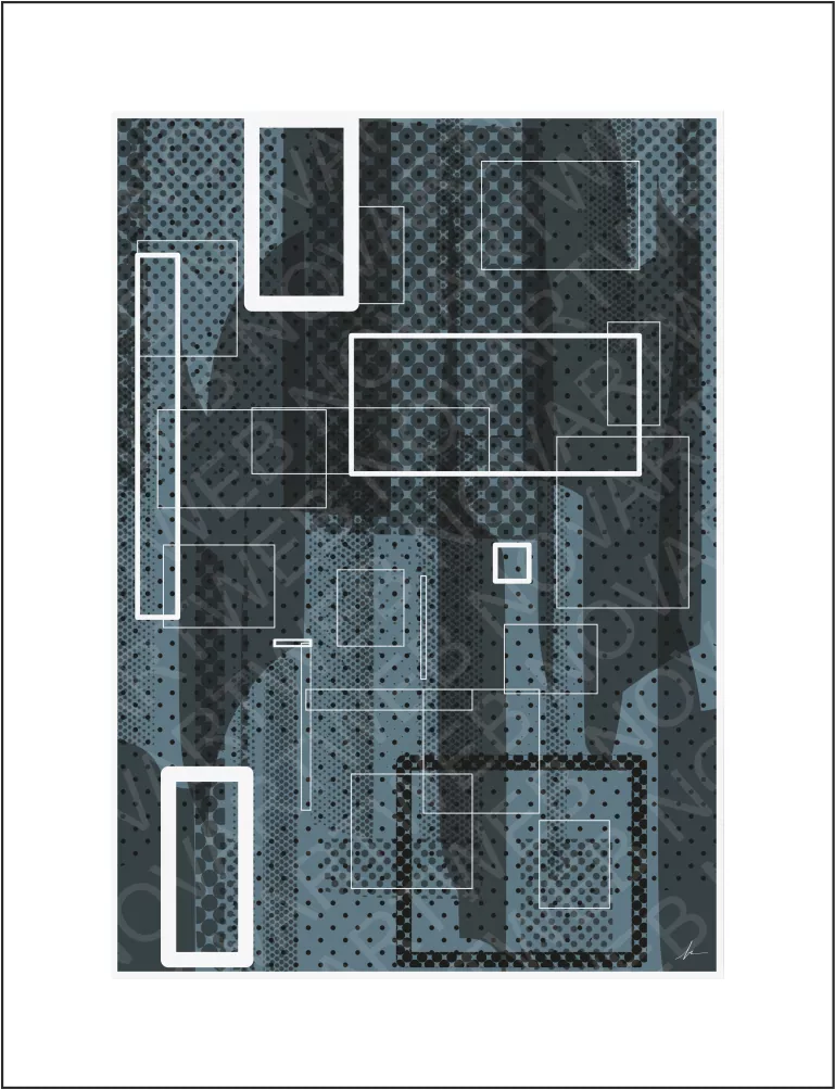 "ORGANIZACIÓN ESTRUCTURADA" trasciende las palabras y se convierte en un lenguaje visual que comunica a través de una composición asimétrica expertamente diseñada. La repetición de patrones y una disposición creativamente elaborada crean una armonía única en la estructura de la obra. Cada elemento en esta obra es una nota en una partitura visual que guía la mirada del espectador en un viaje de descubrimiento.