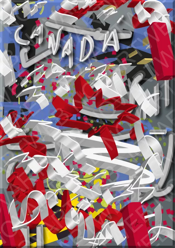 "FAN OF EXPRESSIONS" is an abstract moving mosaic that suggests autumnal maple leaves. The leaves swirl in an abstract composition, creating an immersive and emotive experience.