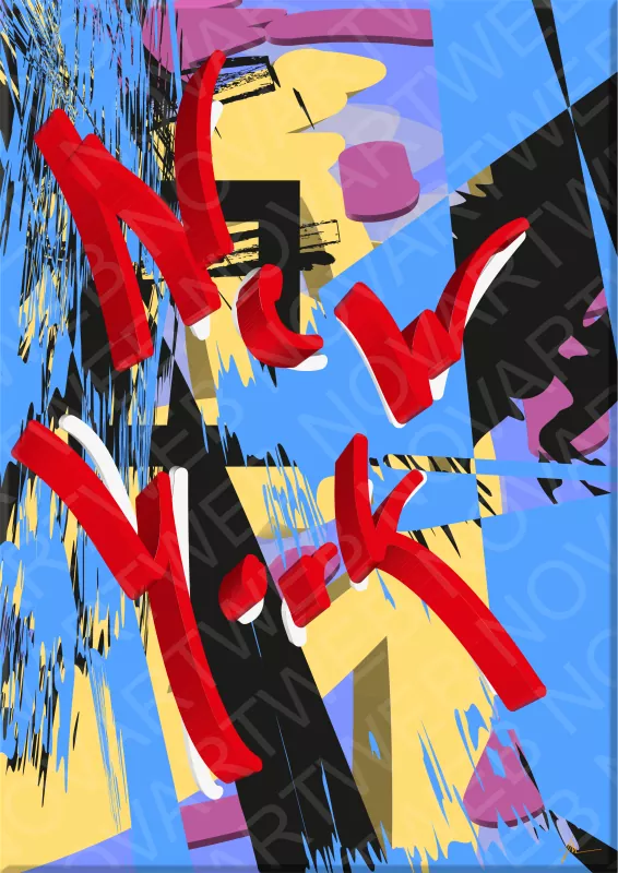 "METROPOLITAN AREA" est une représentation abstraite qui capture le dynamisme des arts de la rue à New York, reflétant la diversité artistique unique des États-Unis. Par sa composition expressive, cette œuvre cherche à résumer l'identité culturelle et urbaine de la Grosse Pomme, en soulignant la richesse de son histoire et de son esprit créatif. Dans "METROPOLITAN AREA", New York se transforme en une toile vibrante où l'énergie de la ville se manifeste à travers des formes et des couleurs qui célèbrent son indomptable créativité.