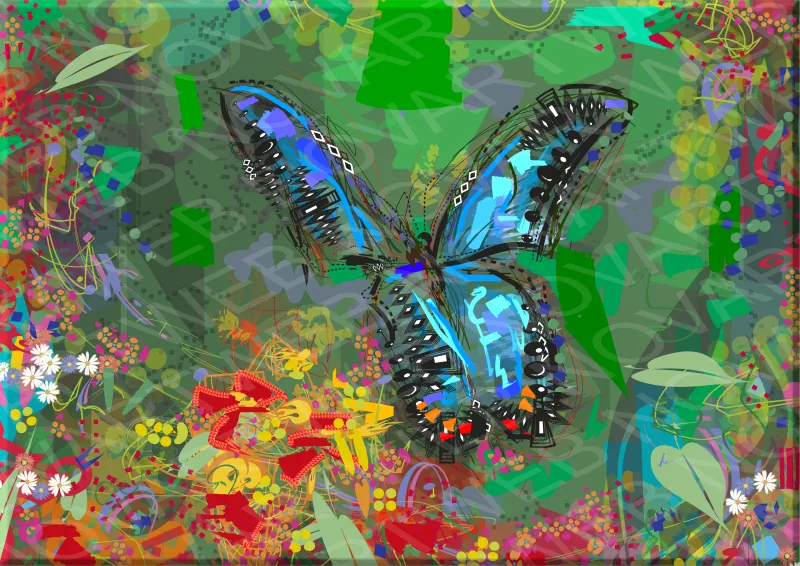 SEARCH: Illustration of a butterfly in full flight, symbolizing the beginning of a search full of curiosity and exploration.