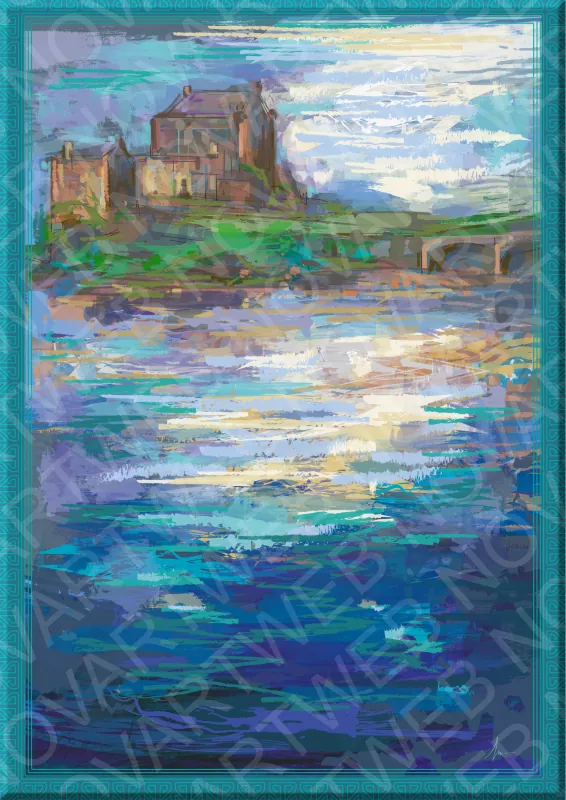 'CREPÚSCULO': el castillo Eilean Donan emerge en aguas semioscuras, destacando contra un cielo en transición. La última luz del día se refleja en las aguas, creando una experiencia visual que captura la poesía del anochecer.