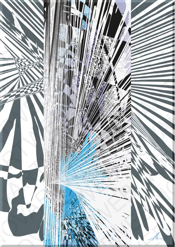 "TRIPTYCH": Abstract artwork composed of three paintings related to each other, with a play of lines in different positions. The coordination of colors generates a sense of unity, allowing the three paintings to complement each other and form a single work of art.