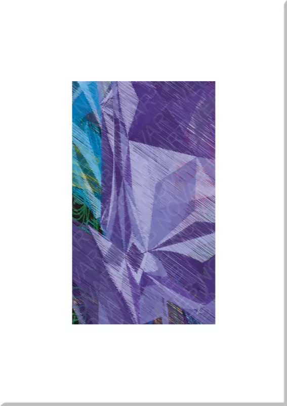 Idealism in Abstract Art: Explore how this work uses the color purple to capture a balance between serenity and passion, evoking the depths of idealism.