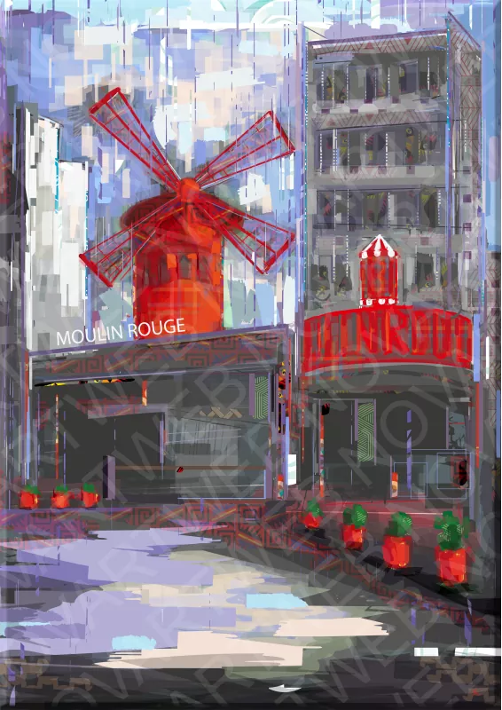 «POINT DE RENCONTRE» - Nos transporta a la cautivadora época del impresionismo en París, específicamente al icónico Moulin Rouge, famoso cabaret que reúne a una comunidad diversa de artistas y amantes de la vida nocturna de Francia.