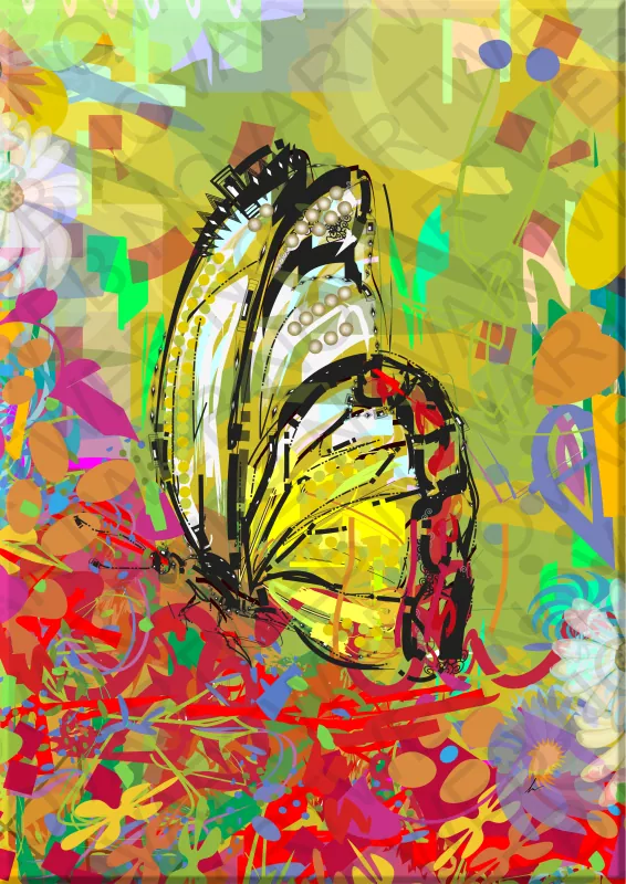 REST: Butterfly perched, resting briefly, symbolizing the renewal of energies for future flights.