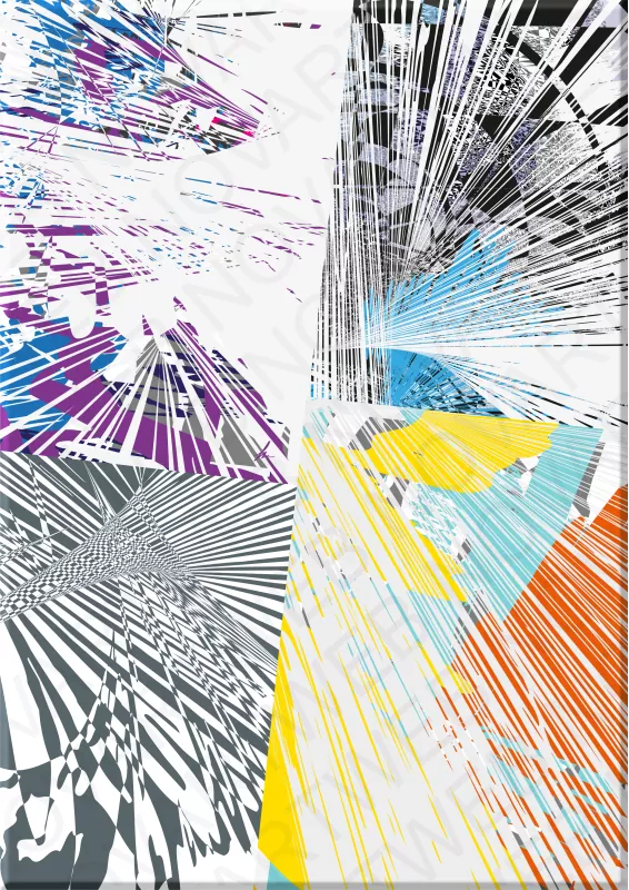 "TRIPTYCH": Abstract artwork composed of three paintings related to each other, with a play of lines in different positions. The coordination of colors generates a sense of unity, allowing the three paintings to complement each other and form a single work of art.