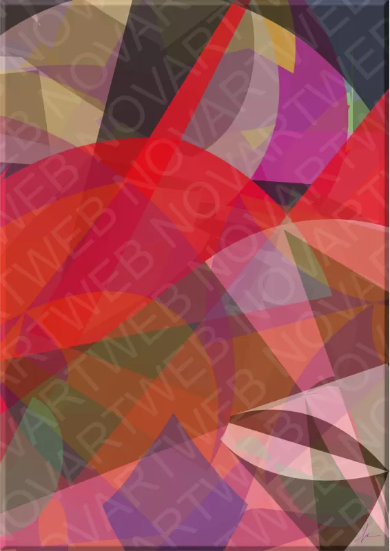 "SUMMER": Abstract work that combines elements in a balanced way, producing results that are pleasing to the senses. Harmony of colors that intertwine coherently, creating a sunny abstraction that transmits the sensation of summer heat.