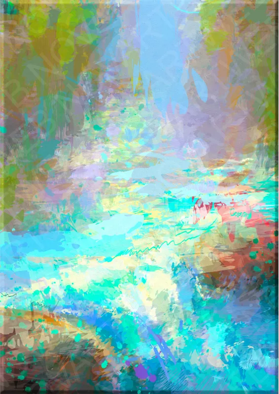 Exclusive canvas Light Fantasy, water and luminous reflections in artistic composition