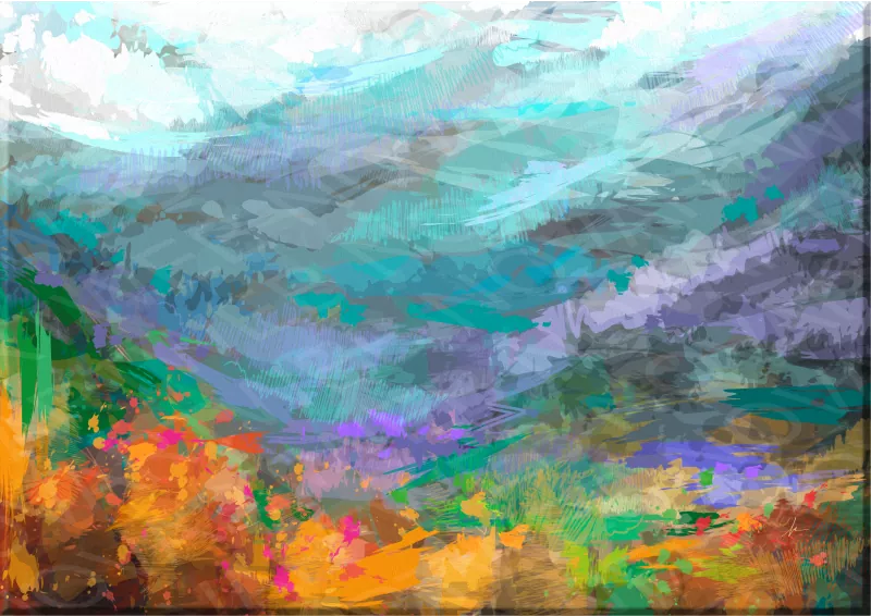 The Voice of the Wind canvas painting, natural landscape with mysterious horizon