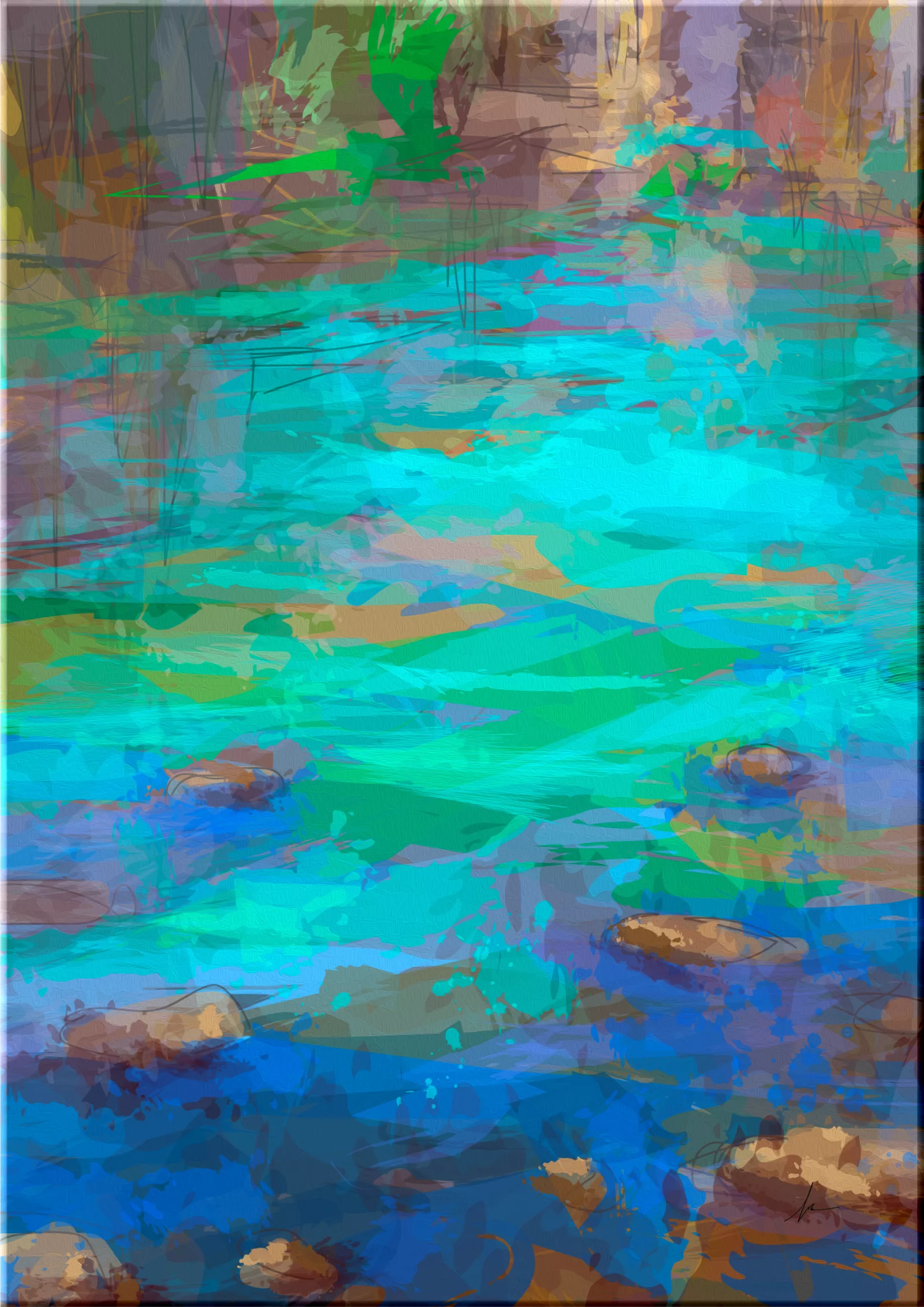 Nature on canvas: Still water