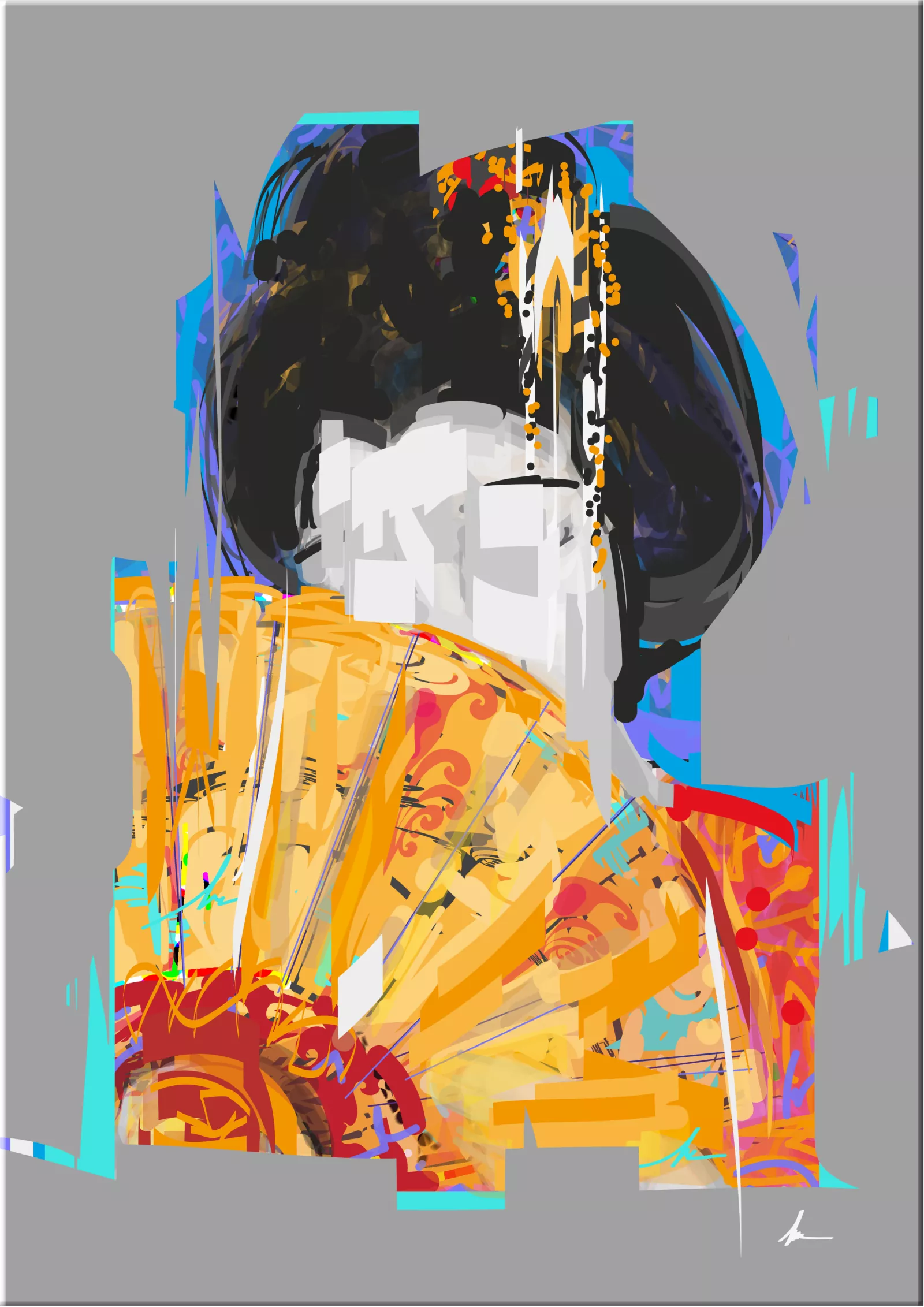 Obra en lienzo Geisha — edición única 1/1