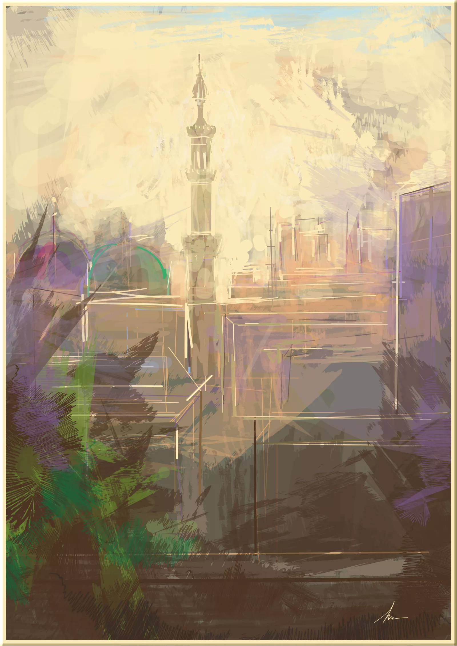 Obra en lienzo Mezquita de Al-Azhar — edición única 1/1