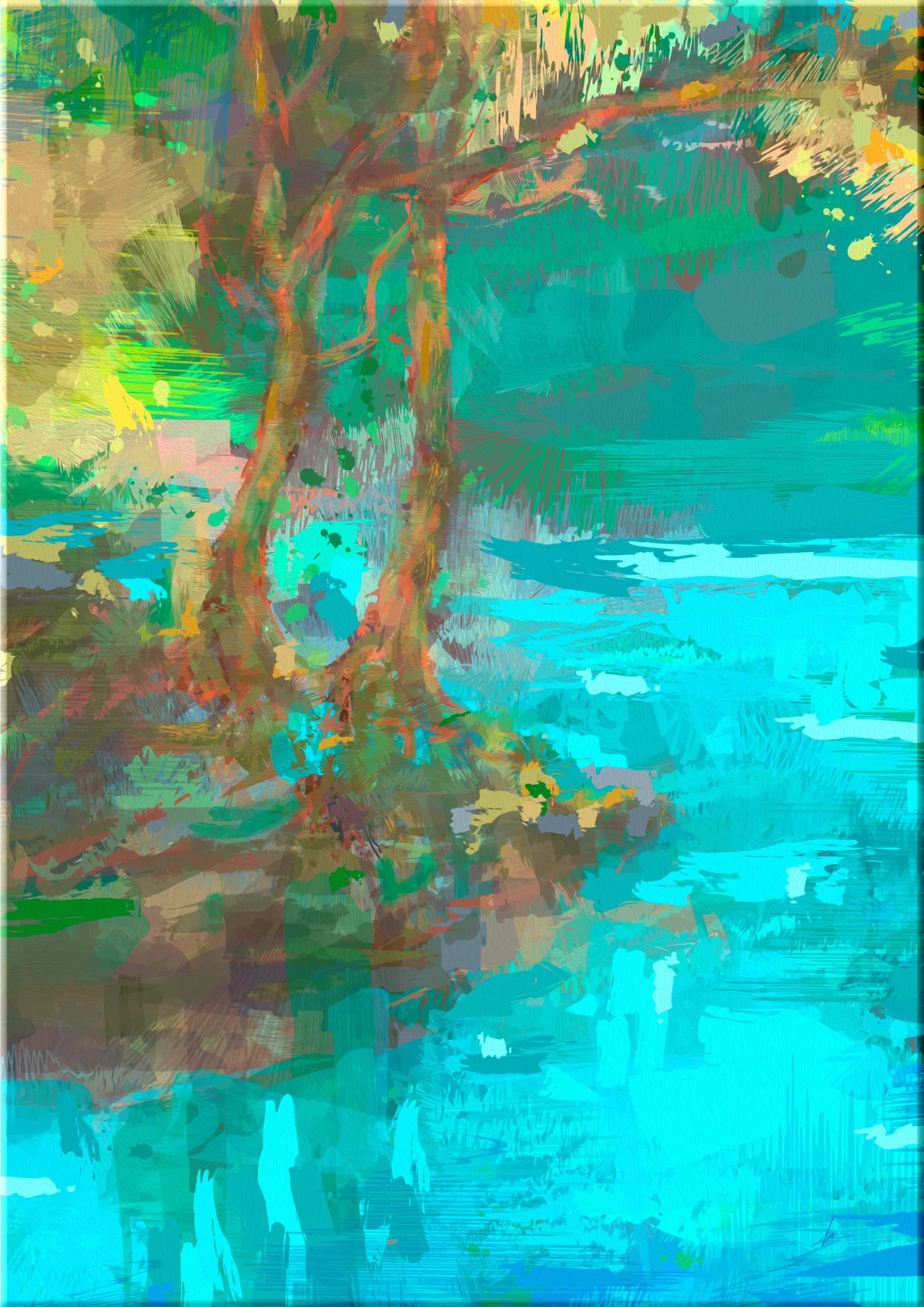 Nature on canvas: Oasis of the river