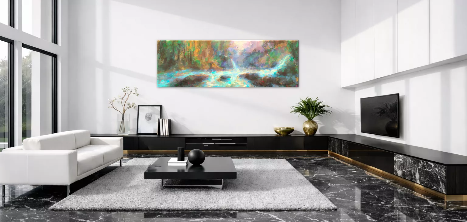 Obra NOVARTWEB instalada en un salón